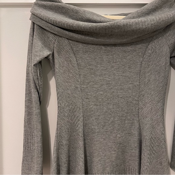 Cowl Neck Long Sleeve Dress - Picture 2 of 4